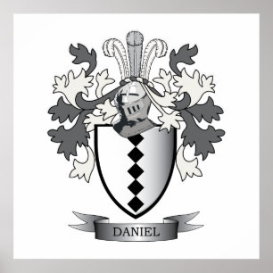 Póster Daniel Family Crest Casaco de Armas