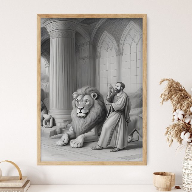 Poster Daniel in the Lions_ Den, Daniel 6, King Darius an (Criador carregado)
