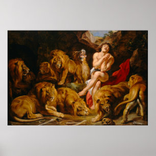 Poster Daniel in the Lions' Den por Peter P. Rubens (1614