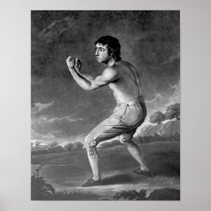 Póster Daniel Mendoza, gravado por Henry Kinsbury, 1789