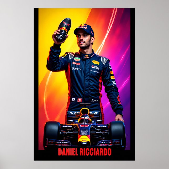 Poster Daniel Ricciardo Formula One Racing Champion (Frente)