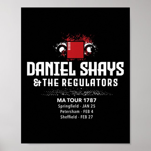 Poster Daniel Shays Machusets Histórico (Frente)