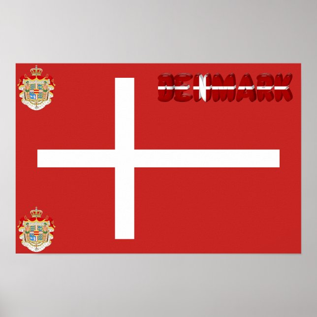 Poster Danish flag (Frente)