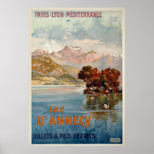 Poster d'Annecy da laca/Annecy, Savoy, France/viagens