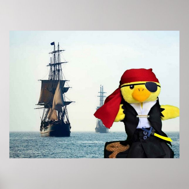Poster Danny Duck, o pirata. (Frente)