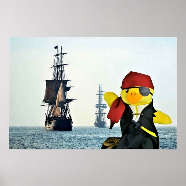 Poster Danny Duck, o pirata. (Frente)