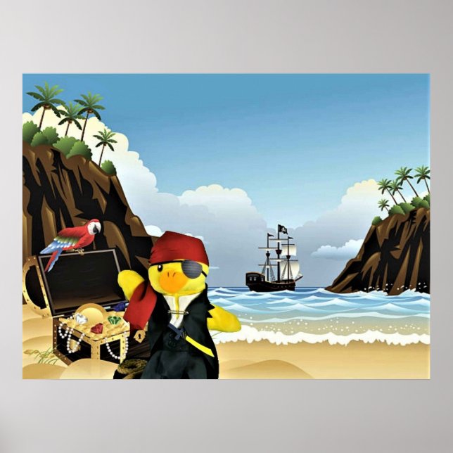 Poster Danny Duck, o pirata. (Frente)