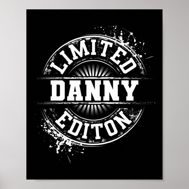 Poster Danny Limited Edition Engraçado Piada de Nome Pers (Frente)
