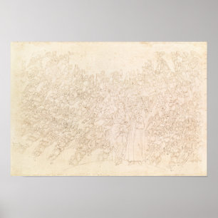 Poster Dante and Beatrice, from Dante's `Divine