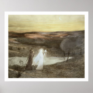 Póster Dante e Beatrice, de "L'Estampe moderno", publ