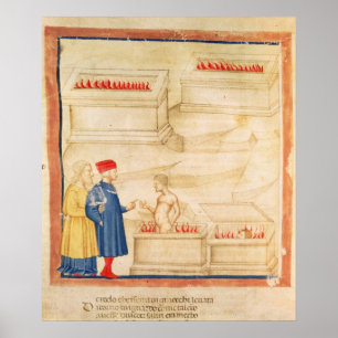 Póster Dante e Virgil descobrem a contagem Ugolino