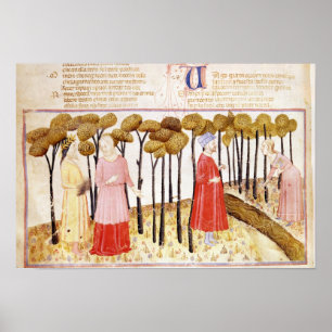 Póster Dante e Virgil na cimeira do purgatório