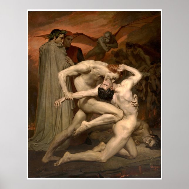 Póster Dante e Virgil William-Adolphe Bouguereau (Frente)