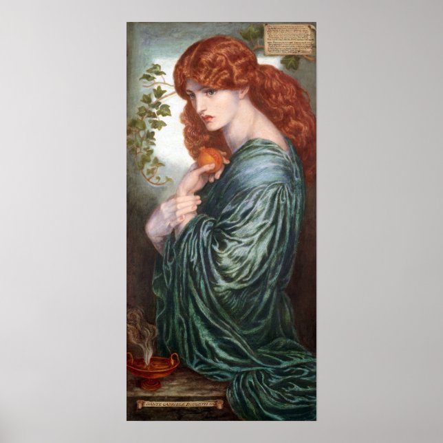 Poster Dante Gabriel Rossetti Proserpine (Frente)