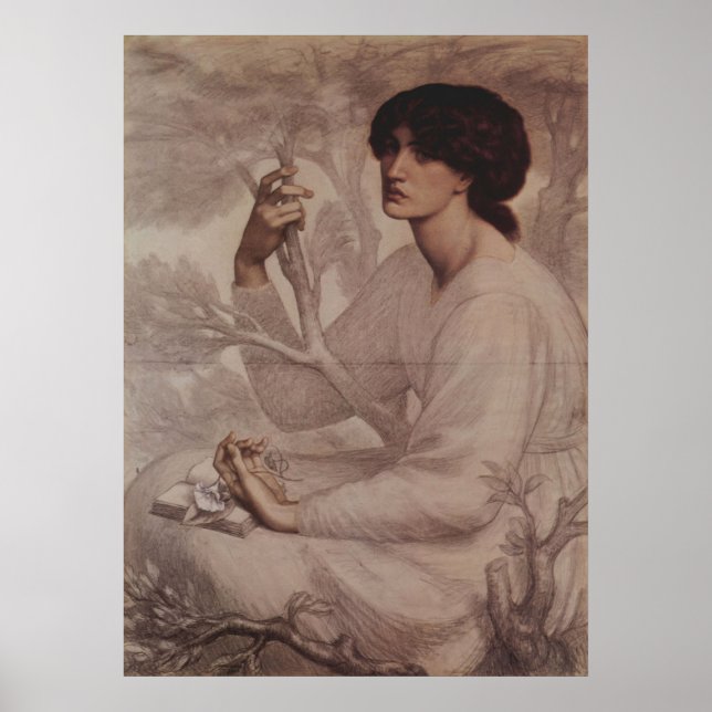 Poster Dante Gabriel Rossetti - Sonho de Dia (Frente)