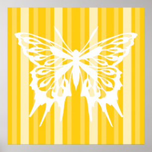 Póster Danube Victorian Lady Stripe with Butterfly