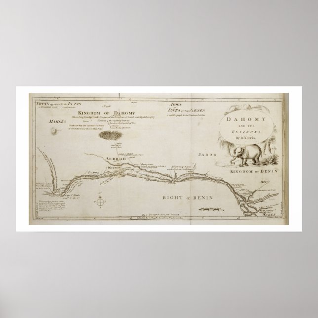 Póster Daomé e seus arredores, de 'A História da Dah' (Frente)