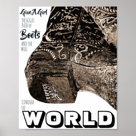 Poster Dar A Uma Menina O Par Certo Da Cota De Moda De Bo