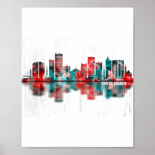 Poster Dar es Salaam Tanzania Skyline