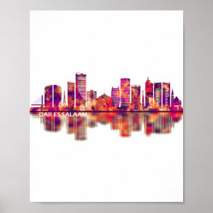 Poster Dar es Salaam Tanzania Skyline