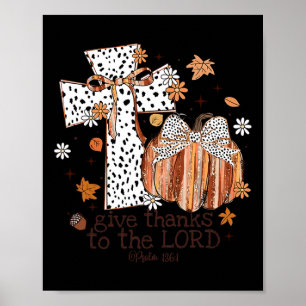 Poster Dar Obrigados Ao Senhor Cair No Obrigado Cristão