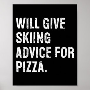 Poster Dará conselhos de esqui para pizza treinador de es