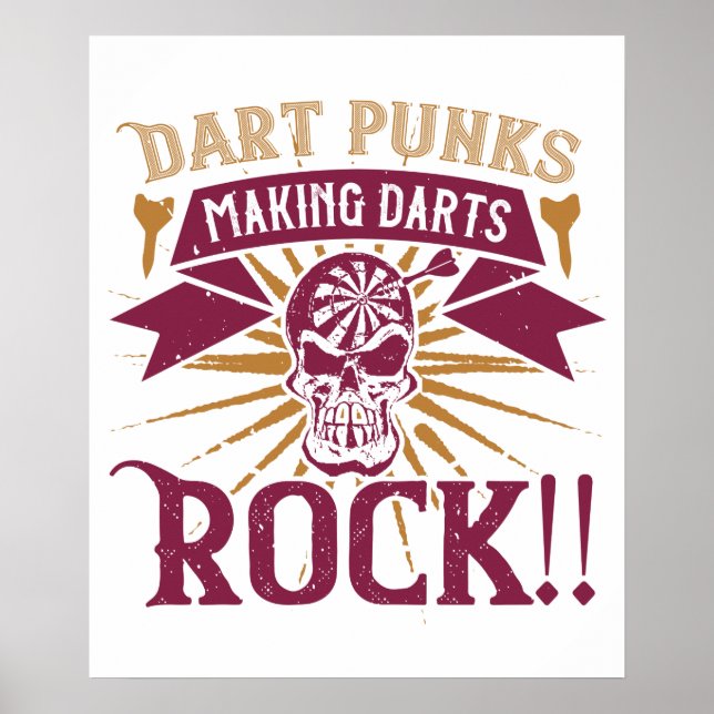 Poster Dardos - Dart Punks Fazendo Dardos Rock! (Frente)