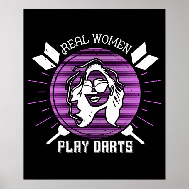 Poster Dardos - Mulheres Reais Jogam Dardos (Frente)