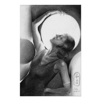 Póster Darja Collin under the Moon – Art Deco Dancer