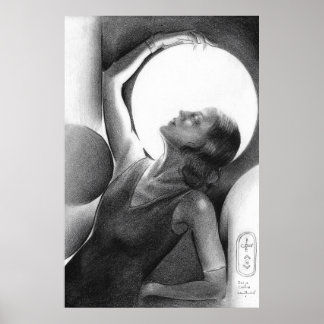 Poster Darja Collin under the Moon – Art Deco Dancer