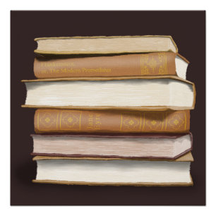 Póster Dark Academia Antique Books