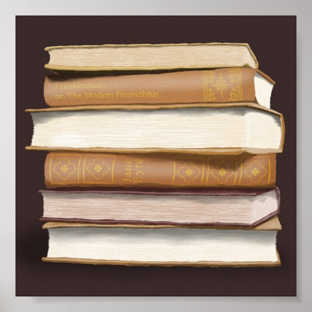 Poster Dark Academia Antique Books (Frente)