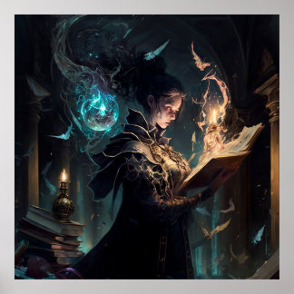 Poster Dark Academia Magic