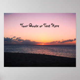 Poster Dark Beach Sunset