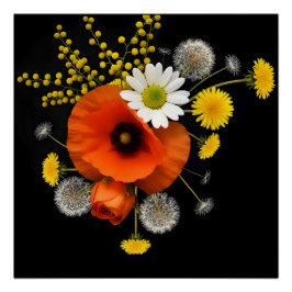Póster Dark Botanical Bloom