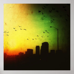 Poster Dark City Sunrise