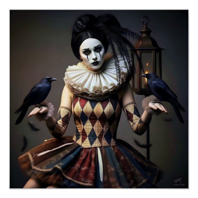 Póster  Dark Romantic Crow Motif (Frente)