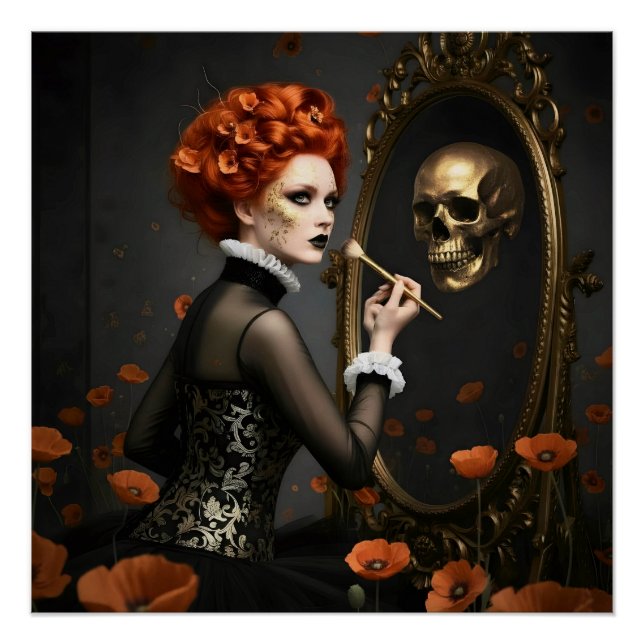 Póster  Dark Romantic Crow Motif (Frente)
