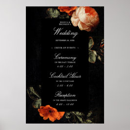 Poster Dark Romantic Floral Dutch Mestrados Boas-vindas