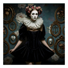 Póster Dark Romantic Gothic Design