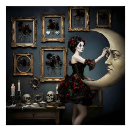 Póster Dark Romantic Gothic Design