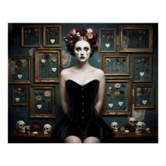 Póster Dark Romantic Gothic Design
