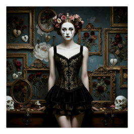 Póster Dark Romantic Gothic Design