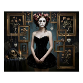 Póster Dark Romantic Gothic Design