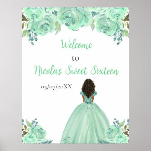 Poster Dark Skin Princess Mint Sweet Sessenta Bem-Vindo