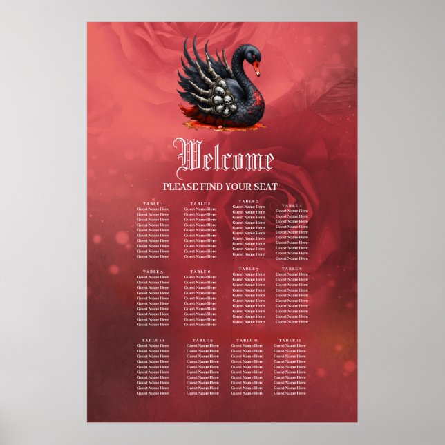 Poster Dark Swan of Bones – Gothic Elegance  (Frente)
