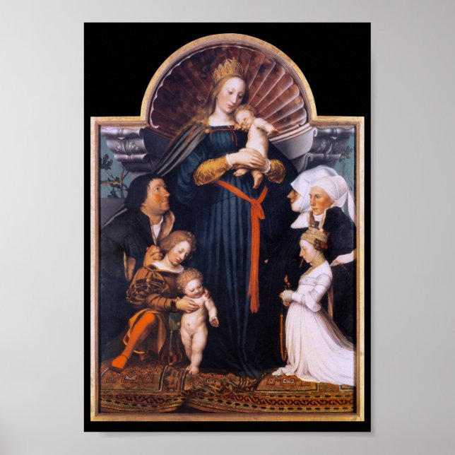 Poster Darmstadt Madonna, Holbein, o Younger (Frente)