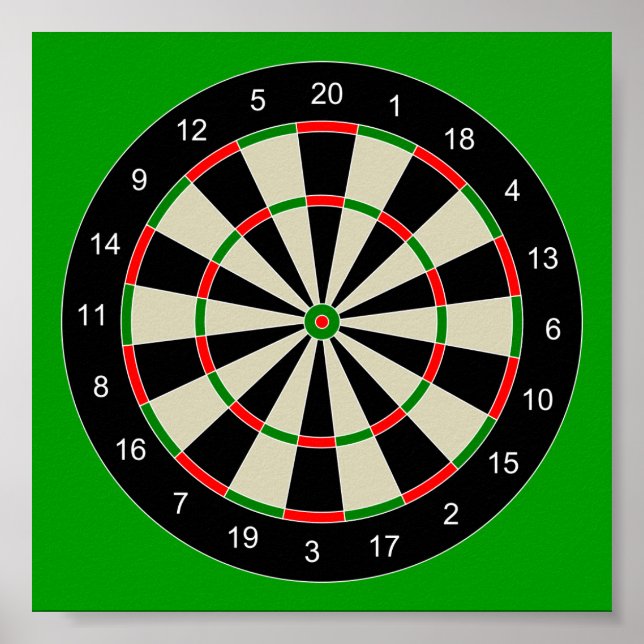 Póster Darttarget_Vetor_Clipart DARTS DARTBOARD DESTINO (Frente)