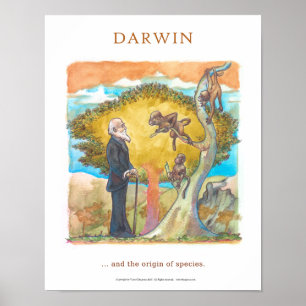 Póster Darwin a origem do vencedor Diogenes da espécie