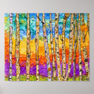 Poster das árvores de Aspen - 10" x 8"